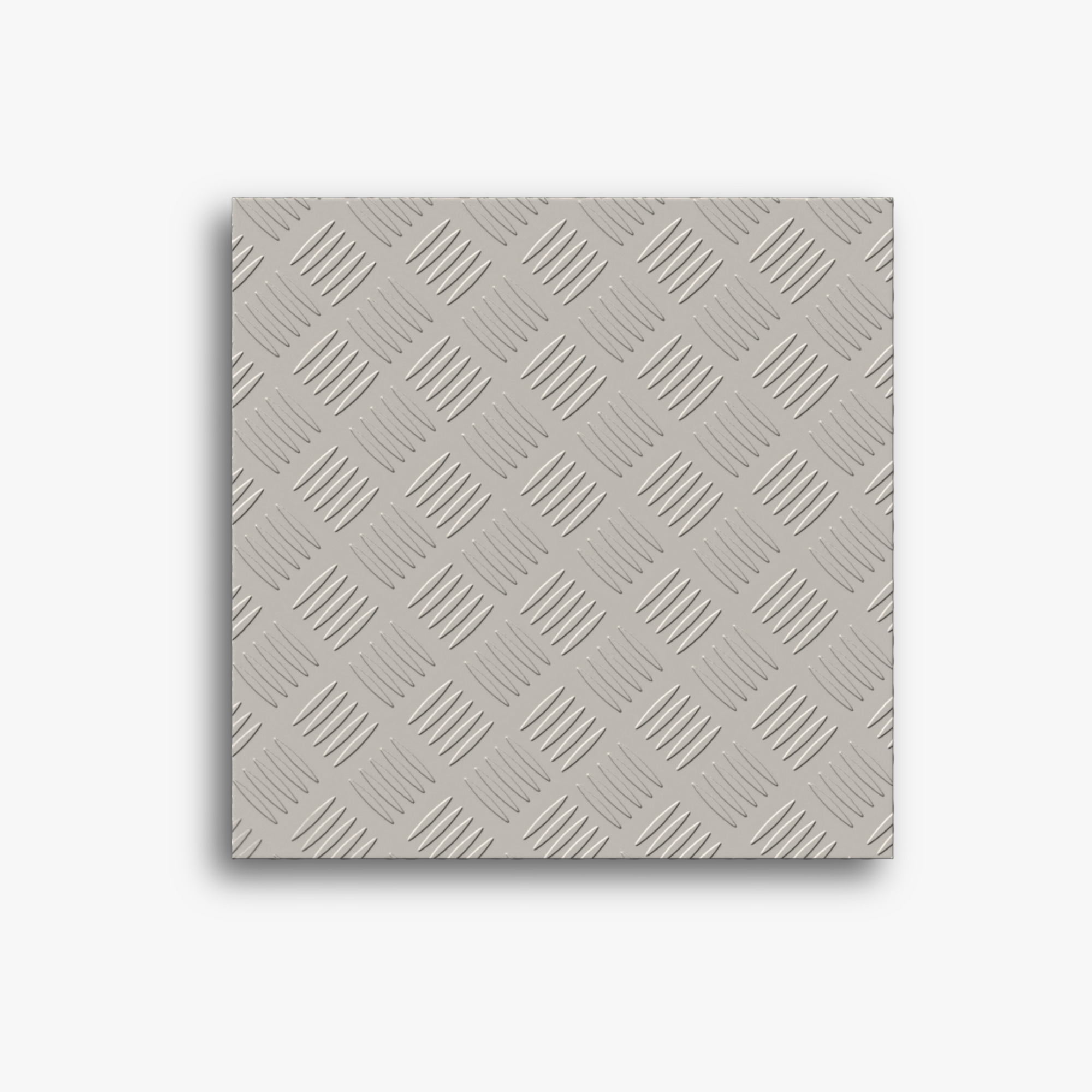 GFK Bodenplatte in klassischer Tränenblech-Struktur. Verbindet bekannte Industrie-Optik mit den rostfreien Vorteilen von Glasfaserkunststoff.