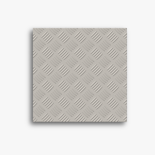 GFK Bodenplatte in klassischer Tränenblech-Struktur. Verbindet bekannte Industrie-Optik mit den rostfreien Vorteilen von Glasfaserkunststoff.